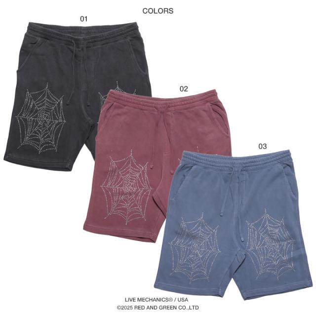 LIVE MECHANICS ハーフパンツ スウェット 半ズボン 短パン メンズ 春夏