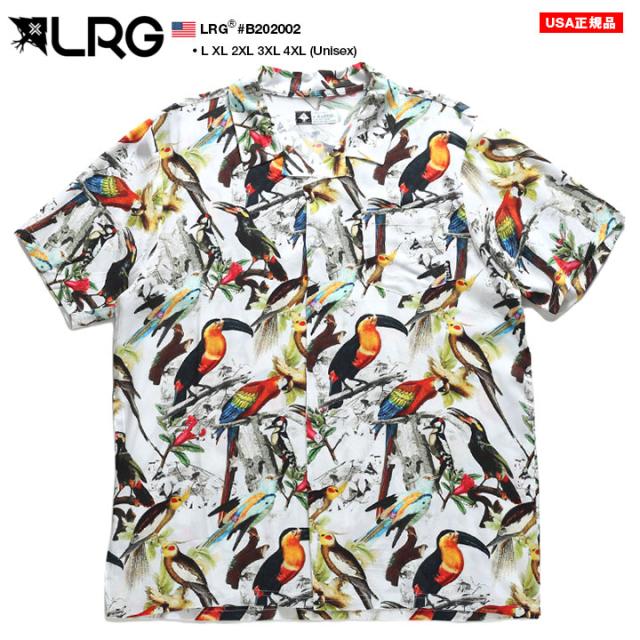 エルアールジー LRG アロハシャツ 半袖シャツ 総柄 メンズ 白 L XL 2L LL 2XL 3L XXL 3XL 4L XXXL 4XL 5L XXXXL 大きいサイズ b系 ヒップホップ ストリート系 ファッション ブランド 服 かっこいい おしゃれ 花柄 南国 ハワイアン ボタニカル アメカジ ギフト B202002