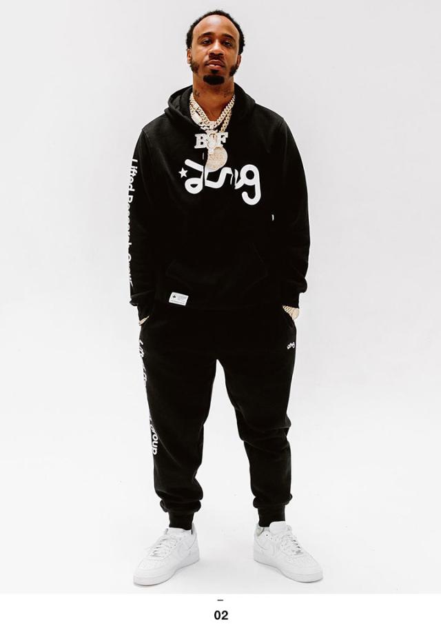 LRG 上下セット 長袖 ブランド メンズ 春秋冬用 グレー/黒 大きい  