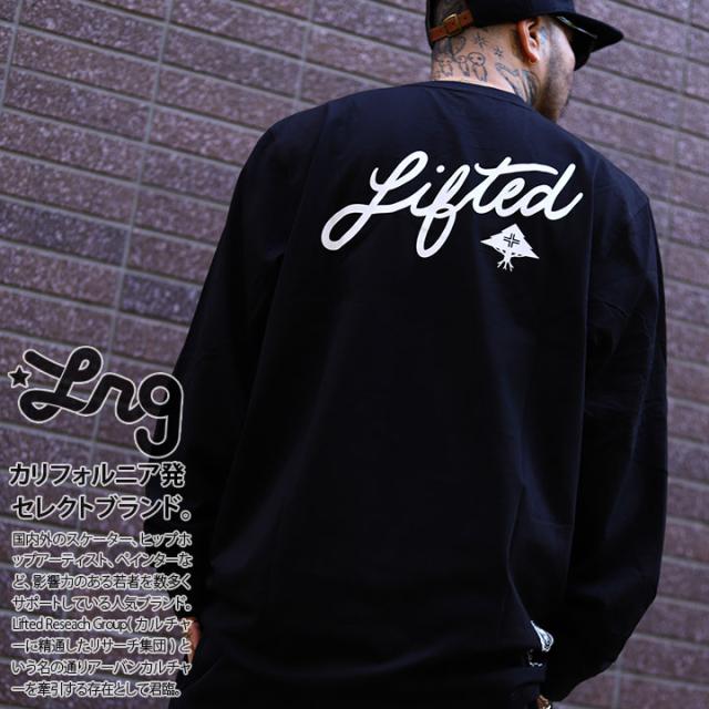 【ラスト1点】LRG ロンT メンズ 春秋冬用 黒 大きいサイズ エルアールジー Tシャツ 長袖 おしゃれ かっこいい 筆記体 スクリプト シンプル オーバーサイズ ビッグシルエット カットソー トップス b系 ヒップホップ ファッション ストリート系 ハイ ブランド 服 L3CMMLCXXの通販は