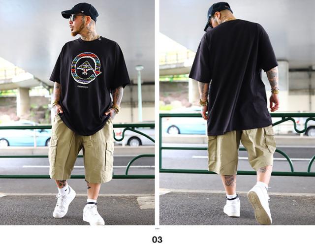 LRG ハーフパンツ メンズ ひざ下 チノパン 全3色 大きいサイズ エルアールジー ショートパンツ ポケット カーゴパンツ ゆったり 太め パンツ おしゃれ かっこいい 無地 迷彩柄 極太 b系 ヒップホップ ファッション ストリート系 ハイ ブランド J186005