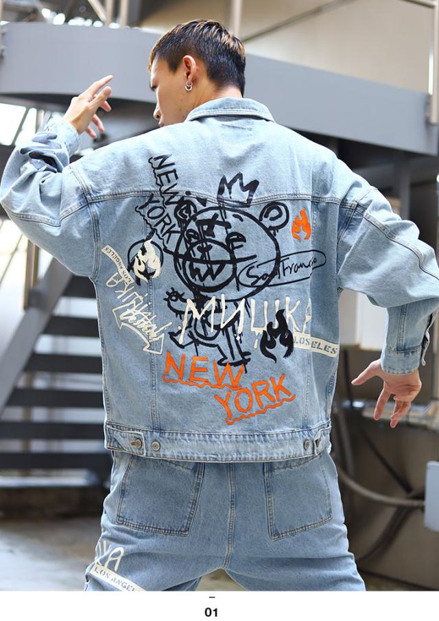 ミシカ Mishka デニムジャケット アウター 長袖 デニムjkt Gジャン ジージャン メンズ レディース 男女兼用 春秋冬用 インディゴライトブの通販はau Pay マーケット 本格派大人のb系 スポーツ ストリート