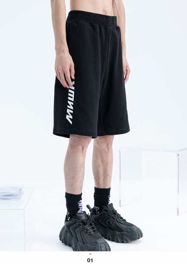 MISHKA ハーフパンツ スウェット 裏パイル メンズ レディース 春夏用 グレー/黒 大きいサイズ ミシカ ショートパンツ ゆったり パンツ  おしゃれ かっこいい シンプル 切り替え b系 ヒップホップ ファッション ストリート系 ハイ ブランドM21000860の通販はau PAY 