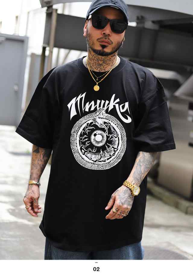 MISHKA Tシャツ 半袖 メンズ 白 黒 大きいサイズ ミシカ チャイニーズ