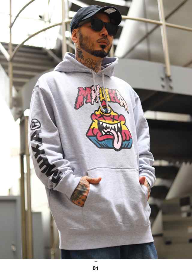 MISHKA パーカー ブランド スケボー フーディ 長袖 スウェット 裏