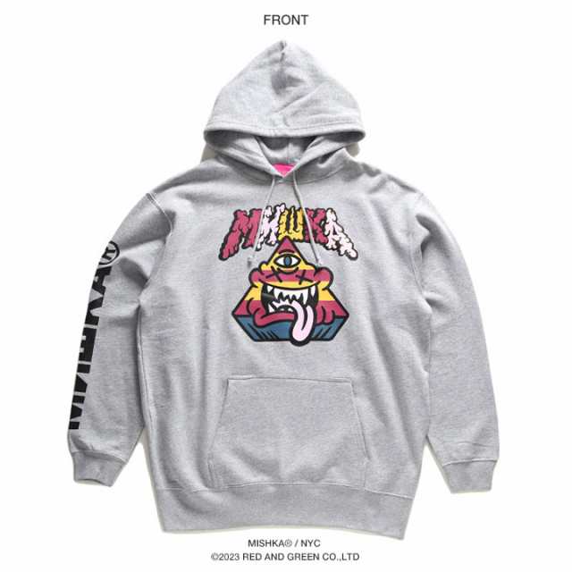 MISHKA パーカー ブランド スケボー フーディ 長袖 スウェット 裏