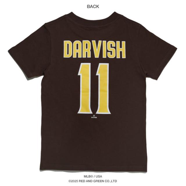 MLB サンディエゴ パドレス Tシャツ 半袖 キッズ 春夏用 茶色 Dodgers