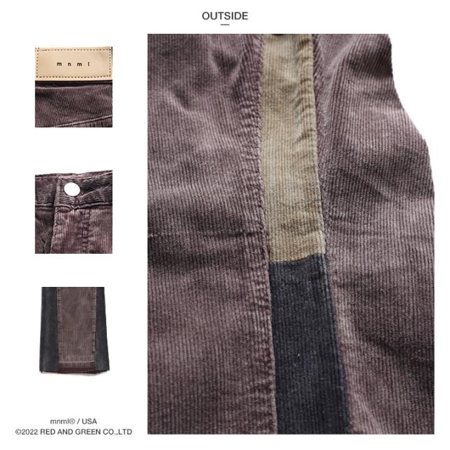 mnml コーデュロイ チノパン コーデュロイパンツ メンズ 茶色 大きい