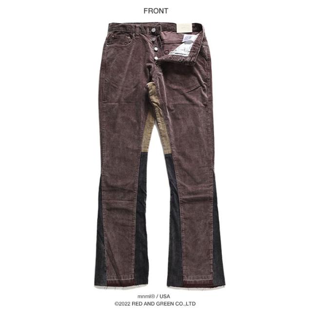 mnml コーデュロイ チノパン コーデュロイパンツ メンズ 茶色 大きい