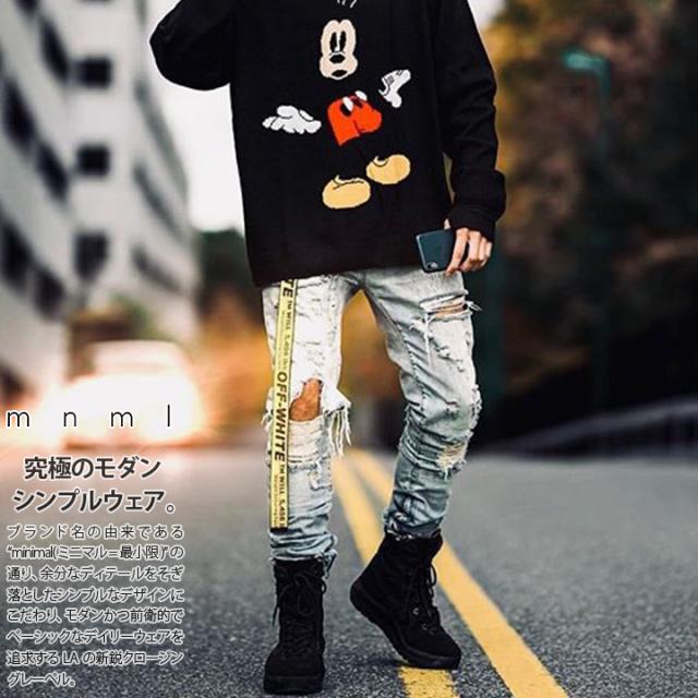 ミニマル Mnml ジーンズ デニム スリムフィット メンズ レディース M17 D259 M47 Denim ジーパン Gパン ストレッチ ハイダメージ の通販はau Pay マーケット 本格派大人のb系 スポーツ ストリート