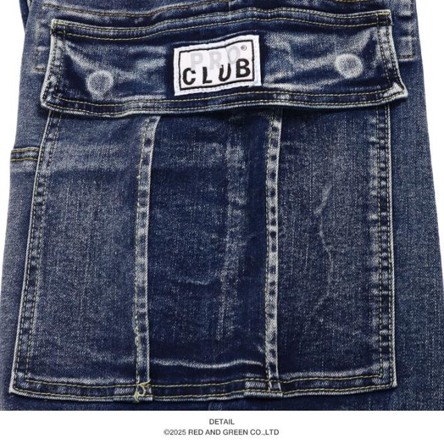 PRO CLUB カーゴパンツ デニム ヴィンテージ風 無地 Gパン ジーンズ ダボダボ メンズ 春夏秋冬用 全2色 大きいサイズ プロクラブ USA 太め ジーパン ミリタリーパンツ 大人 ビッグシルエット b系 ヒップホップ ファッション ストリート系 ブランド 2025秋冬 新作 32PC0606_13