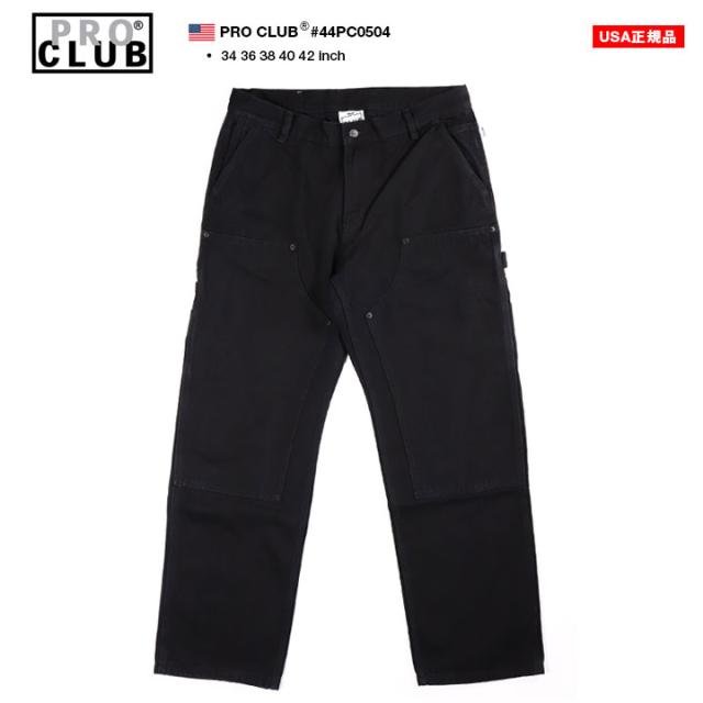 PRO CLUB デニム ジーンズ ペインターパンツ 作業着 無地 ワーク USA規格 厚手 ダックパンツ メンズ 春夏秋冬用 黒 大きいサイズ プロクラブ ジーパン Gパン 太め バギーパンツ ダボダボ 極太 b系 ヒップホップ ファッション ストリート系 ブランド 2026春夏 新作 44PC0504_2