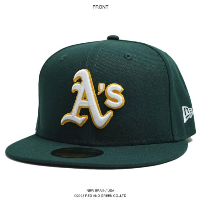【希少品】ニューエラ　アスレチックス　キャップ　緑　刺繍　58.7 NEW ERA ニューエラ オークランド アスレチックス 5950キャップ