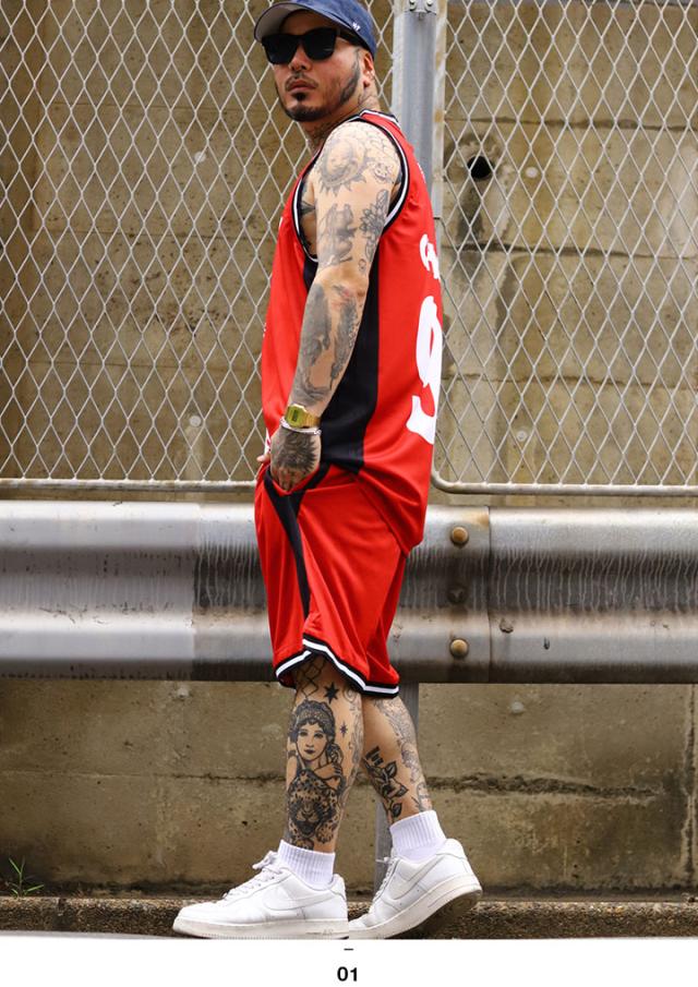 REASON × Chucky 上下セット ブランド ノースリーブ タンクトップ ハーフパンツ メンズ 赤 大きいサイズ チャッキー Childs Play チャイルド・プレイ コラボ リーズン セットアップ b系 ヒップホップ ファッション ストリート系 ハイ 2025夏 新作 RR5051-2 12%OFF】REASON × Chucky 上下セット ブランド ノースリーブ タンク