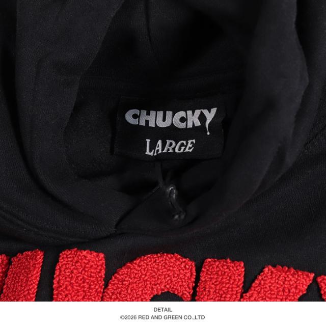 REASON × Chucky パーカー ブランド フーディ 長袖 スウェット メンズ 春秋冬用 黒 大きいサイズ チャッキー Childs Play チャイルド・プレイ 限定 コラボ 公式 リーズン トップス ビッグシルエット b系 ヒップホップ ファッション ストリート系 服 2026春夏 新作 RE5073_12