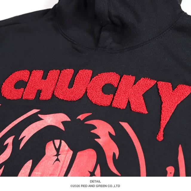 REASON × Chucky パーカー ブランド フーディ 長袖 スウェット メンズ 春秋冬用 黒 大きいサイズ チャッキー Childs Play チャイルド・プレイ 限定 コラボ 公式 リーズン トップス ビッグシルエット b系 ヒップホップ ファッション ストリート系 服 2026春夏 新作 RE5073_13
