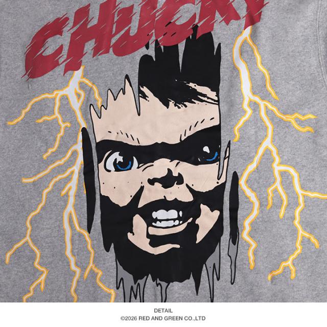 REASON × Chucky パーカー ブランド フーディ 長袖 スウェット ZIPUP メンズ グレー 大きいサイズ チャッキー Childs Play チャイルド・プレイ 限定 コラボ 公式 リーズン トップス ビッグシルエット b系 ヒップホップ ファッション ストリート系 服 2026春夏 新作 RE5011_13