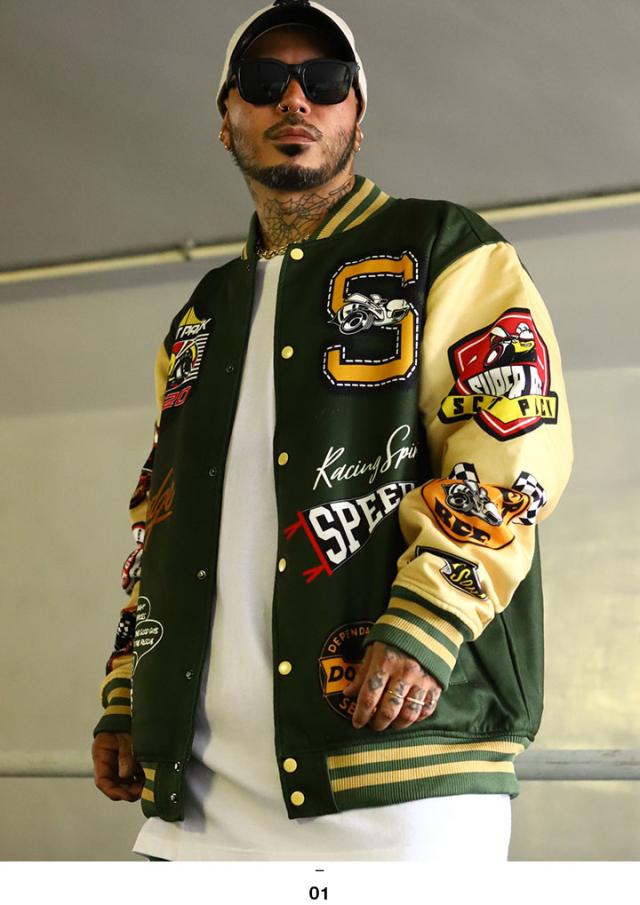 REASON × Dodge スーパー ビー アウター 長袖 スタジャン ブルゾン