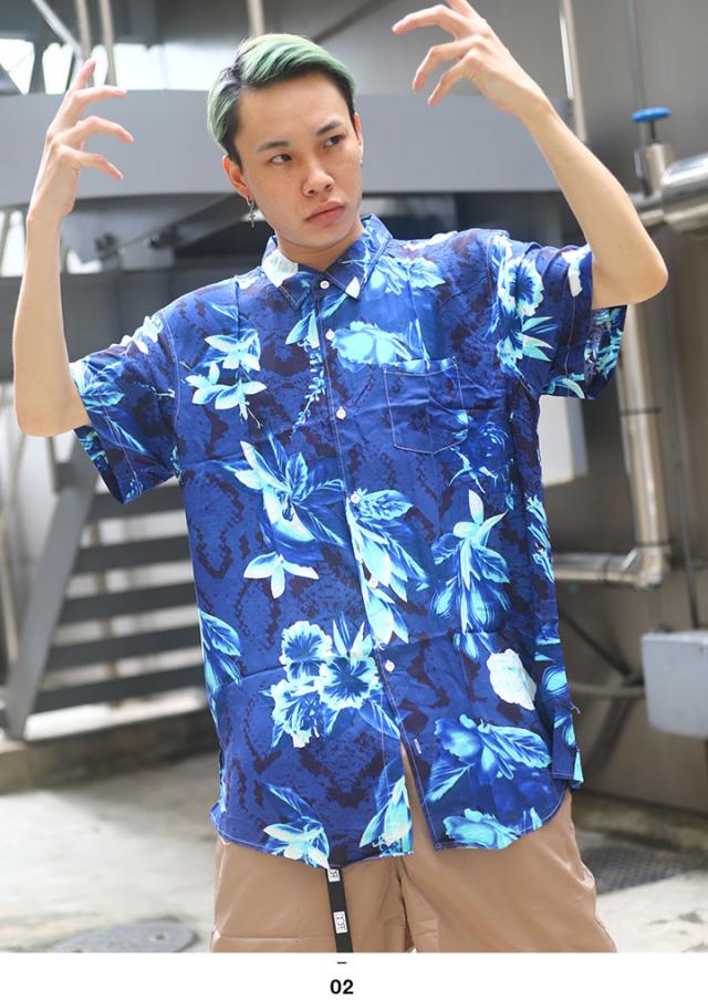 最安値挑戦 Reason 半袖シャツ メンズ レディース 春夏用 黒 大きいサイズ リーズン シャツ 半袖 柄シャツ アロハシャツ おしゃれ かっこいい タイダ 値引きする Syber Technology Com