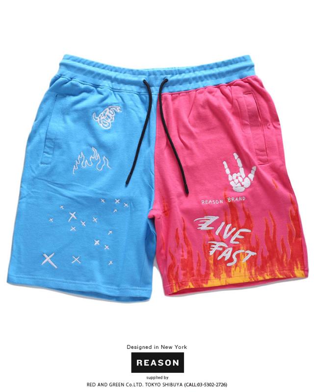 Reasonハーフパンツメンズレディース春夏用青大きいサイズリーズンスウェット裏起毛ゆったりショートパンツ短パン半ズボン柄パンツおしゃの通販はau Pay マーケット 本格派大人のb系 スポーツ ストリート