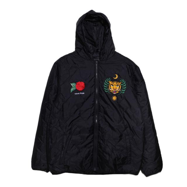 【50%OFF】REASON アウター 長袖 中綿 ジャケット パーカー ブルゾン メンズ 黒 大きいサイズ リーズン 防寒着 シンプル 薔薇 花 太陽 月 ムーン 虎 タイガー 動物 ビッグシルエット 暖かい b系 ヒップホップ ファッション ストリート系 ブランド 服 2025春 CFJ2305_19