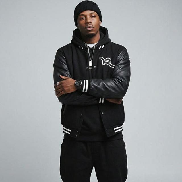 ROCAWEAR アウター 長袖 スタジャン ブルゾン メンズ 春秋冬用 黒