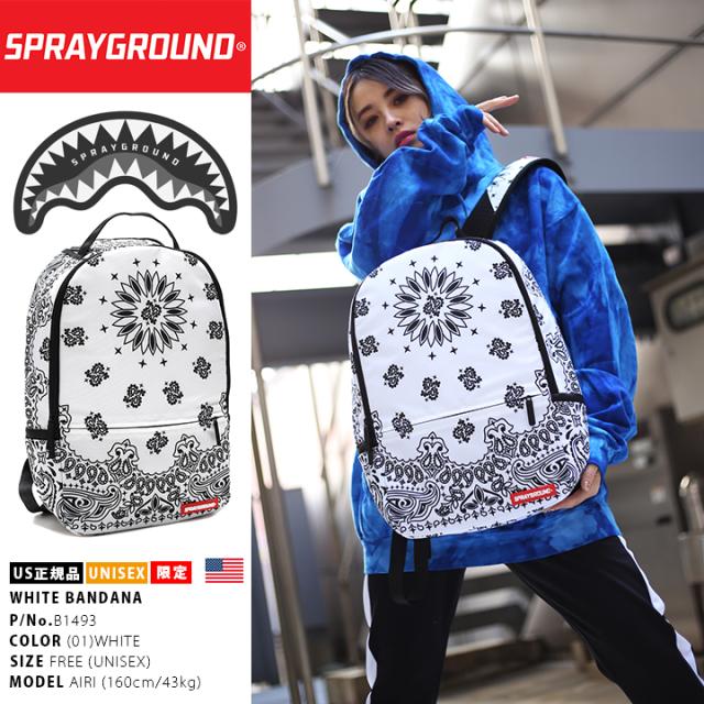 SPRAY GROUND バッグ メンズ レディース 春夏秋冬用 白 大きい