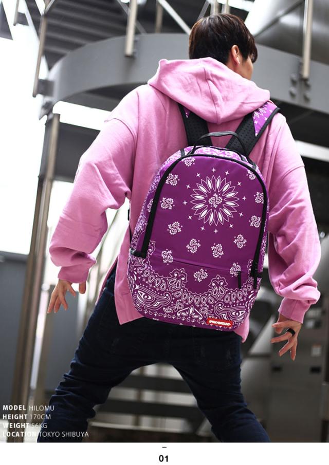 スプレイグラウンド Sprayground ペイズリー柄 バックパック 紫 楽天市場】SPRAY GROUND バッグ メンズ レディース 春夏秋冬用