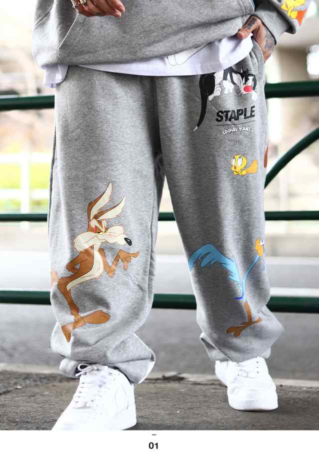 ワイドパンツ スウェットパンツ ロングパンツ 総柄 ストリート XL 通販