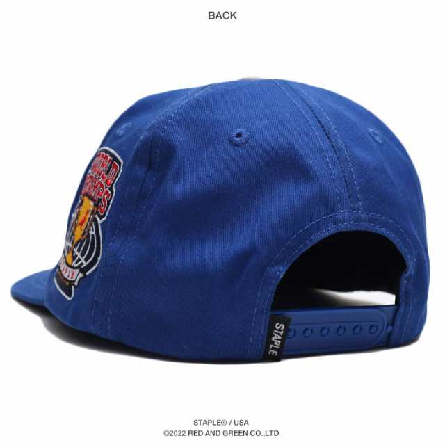 STAPLE キャップ メンズ 春夏秋冬用 青 ステイプル 帽子 cap 深め