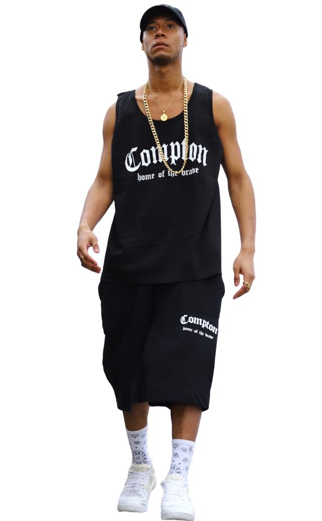 ACEFLAG 上下セット ノースリーブ ブランド ハーフパンツ メンズ 白/黒