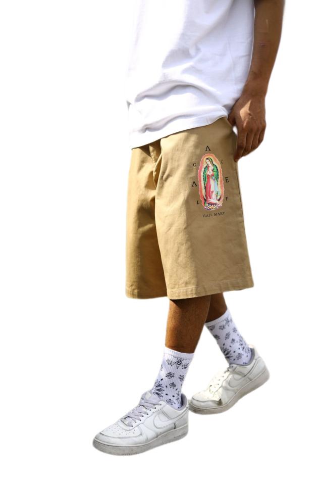 ACEFLAG ハーフパンツ チノパン メンズ カーキ 大きいサイズ エース