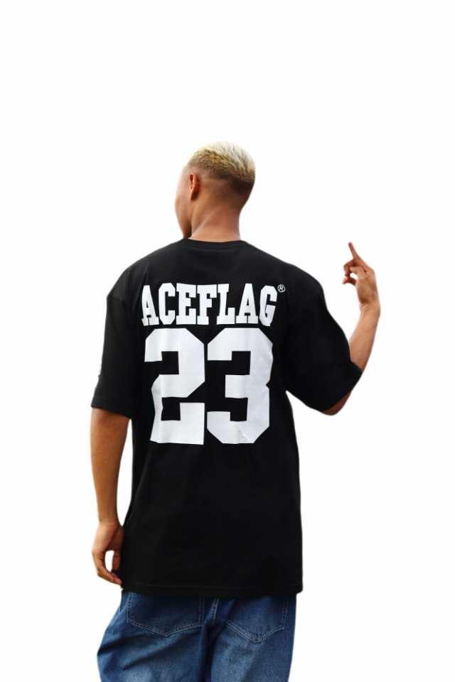 Ace Flag Tシャツ 半袖 メンズ レディース 春夏用 黒 白 大きいサイズ ビッグシルエット エースフラッグ おしゃれ かっこいい 袖ロゴ スの通販はau Pay マーケット 本格派大人のb系 スポーツ ストリート