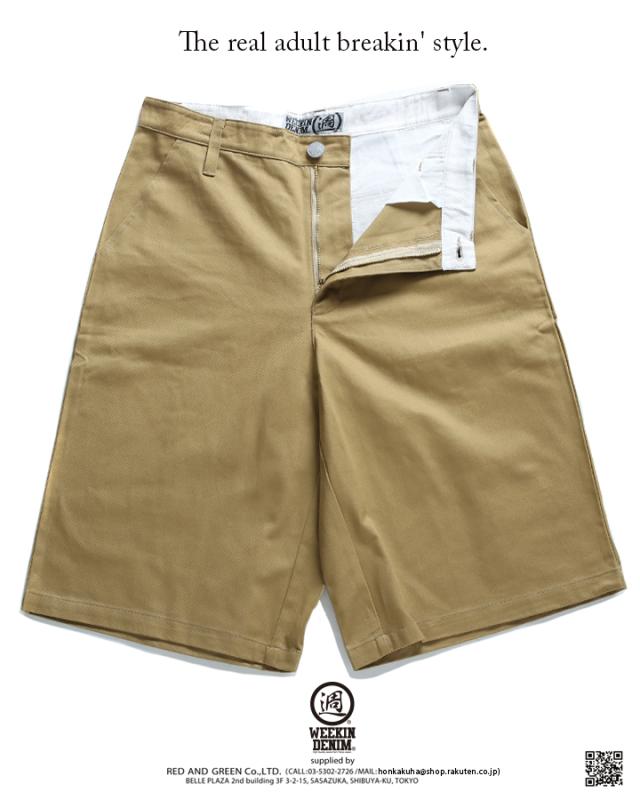 WEEKIN DENIM ハーフパンツ メンズ ひざ下 チノパン レディース