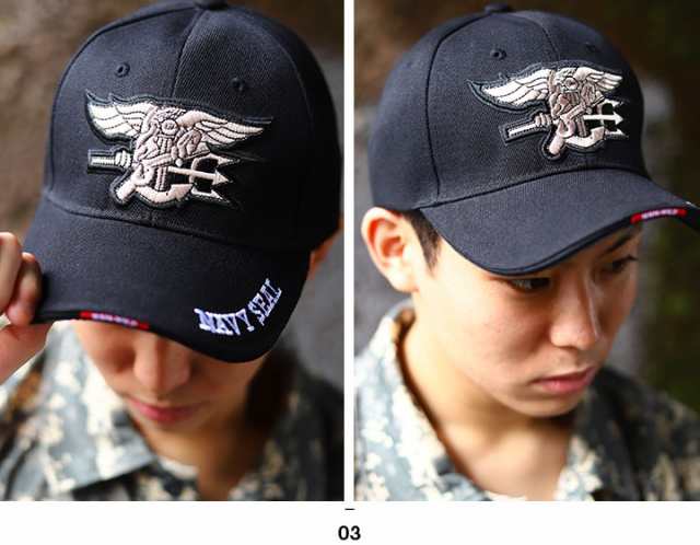 ネイビーシールズ ローキャップ キャップ 春夏秋冬用 黒/カーキ/紺 零 ZERO 帽子 ボールキャップ CAP SEALTEAM 米軍 アメリカ海軍  特殊部