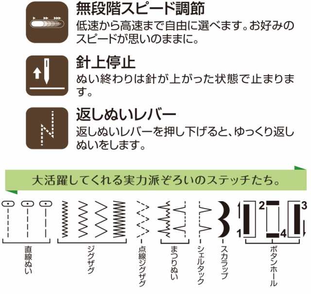 SINGER(シンガー) 電子ミシン 本体 黒 SN-1MB SN1MB 初心者 簡単の通販 ...