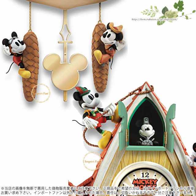 ミッキーマウス 壁時計 鳩時計 ディズニー Disney Mickey Mouse Through The Years Wall Clock 即納の通販はau Pay マーケット Import Fan