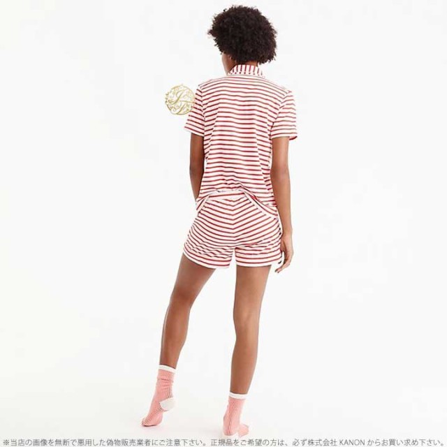 ジェイクルー ドリーミー ボーダー 半袖シャツ ショートパンツ ルームウェア パジャマ 上下セット Dreamy Striped Short  Pajamas □｜au PAY マーケット