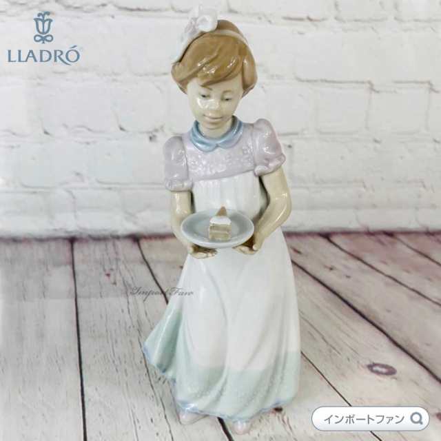 【日本値下】リヤドロ ハッピーバースデー 5429 少女とケーキ 誕生日 20.5cm フィギュリン 人形 フィギュア スペイン 陶器 LLADRO リヤドロ