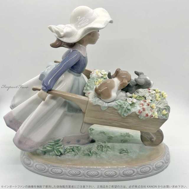 リヤドロ 乗せてあげる 少女 子犬 01005460 LLADRO A Barrow of Fun ...