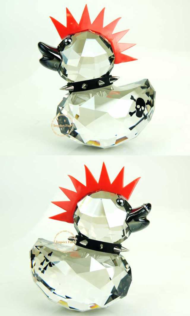 最前線の スワロフスキー ダック赤モヒカンあひる ハッピーダック パンク その他スワロフスキー Happy Duck Punk Duck(ハッピーダック  パンク