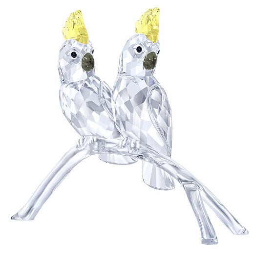 スワロフスキー オウム 鳥 5135939 置物 Swarovski Cockatoos □ 最