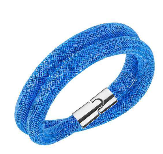 スワロフスキー スターダスト カプリ ブルー ダブル ブレスレット 5186426 Swarovski Stardust Capri Blue Double Bracelet □の通販は