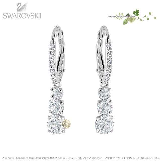スワロフスキー アトラクト トリロジイ ラウンド ピアス ホワイト 5416155 Swarovski □の通販は