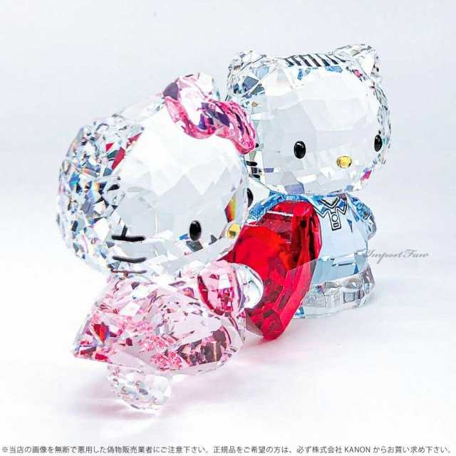 スワロフスキー ハローキティとディアダニエル ピンク リボン 猫 5428570 Swarovski HELLO KITTY & DEAR  DANIEL □｜au PAY マーケット