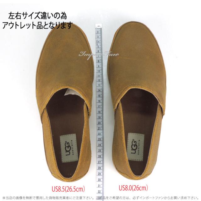 訳ありアウトレット Ugg アグ メンズ Reefton リーフトン レザー スリッポン 正規品 チェスナットus8 Us8 5 左右サイズ違い 即の通販はau Pay マーケット Import Fan