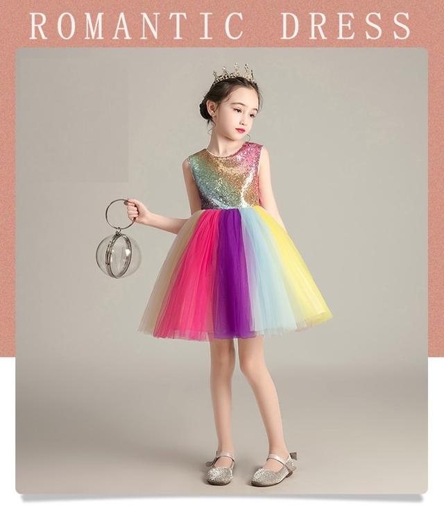 子供 ドレス 膝丈 カラフル 個性的 キッズドレス ピアノ 発表会 女の子 ドレス ミニ レインボー 子ども 結婚式 フォーマル 子供服 ワンピの通販はau Pay マーケット Marmelo Sunnyday