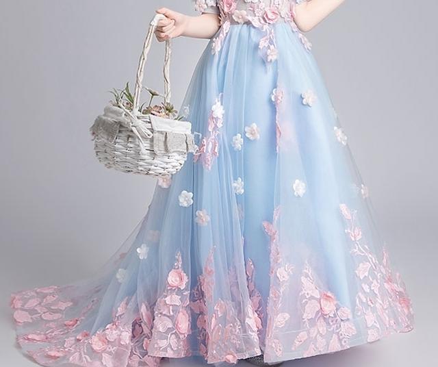 子供 ドレス ロング ブルー 大人っぽい ロングドレス フィッシュテール キッズドレス ピアノ 発表会 女の子 ロングスカート 誕生日 子どの通販はau Pay マーケット Marmelo Sunnyday