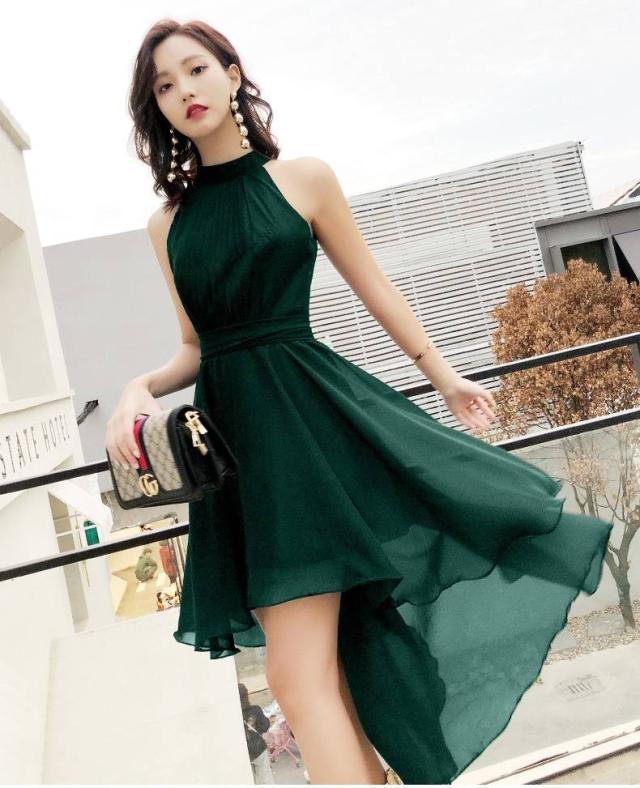 パーティードレス 膝丈 結婚式 お呼ばれドレス ミニ丈 フィッシュテール シフォン かわいい レトロ 大人可愛い フォーマル 大きいサイズ の通販はau Pay マーケット Marmelo Sunnyday