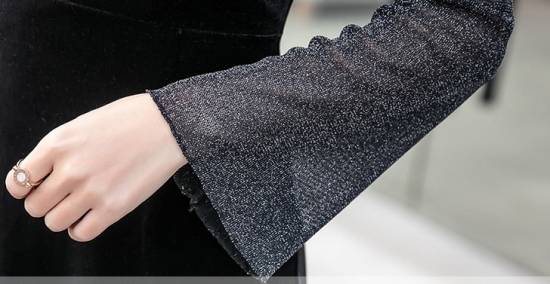 黒 ワンピース パーティードレス 総レース ワンピースドレス パーティ ドレス 長袖 ミモレ 膝丈 秋 冬 大きいサイズ ベルベット フレア の通販はau Pay マーケット Marmelo Sunnyday